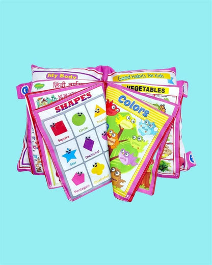 Baby Digital Printed Cotton Fabric Educational Alphabet Learning Soft Pillow Cushion Book. Toys for Kids Girls and Boys Toddler